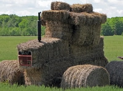 picture of hay tractor