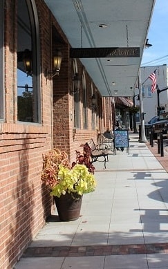 scene from downtown Tryon NC